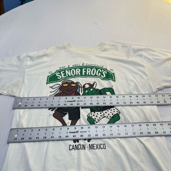 Carlos ‘n Charlie’s Clothesline Senor Frogs VTG Y2K Single Stitch T-Shirt Large - Picture 4 of 8